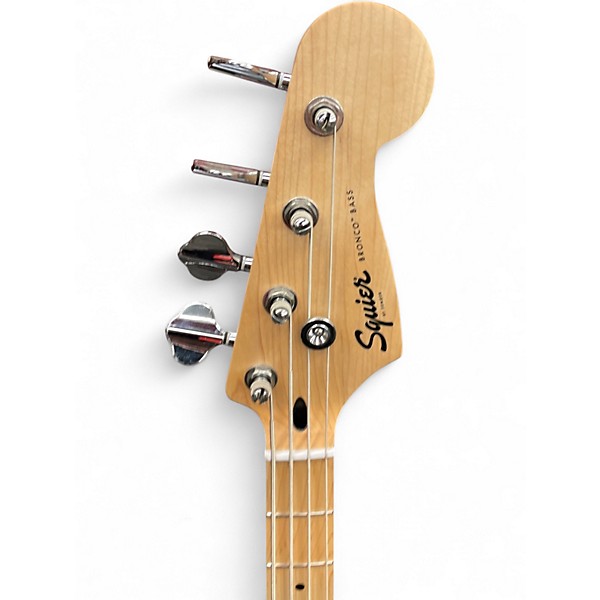 Used 2024 Squier Bronco Coral Pink Electric Bass Guitar