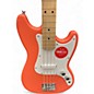 Used 2024 Squier Bronco Coral Pink Electric Bass Guitar