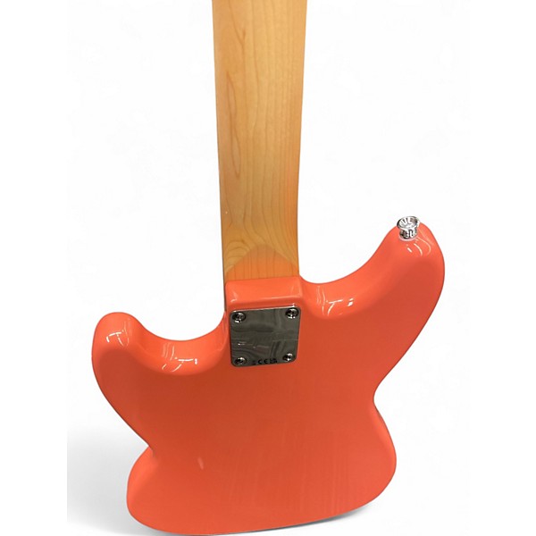 Used 2024 Squier Bronco Coral Pink Electric Bass Guitar