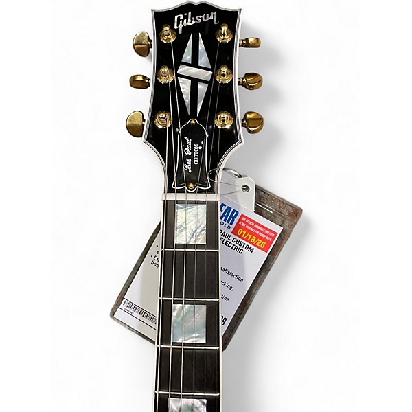 Used Gibson Les Paul Custom Black Solid Body Electric Guitar