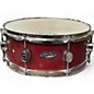 Used Pacific 14X5 F Series Snare Red Matte Drum thumbnail