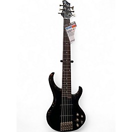 Used Ibanez BTB406QM Trans Black Electric Bass Guitar