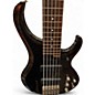 Used Ibanez BTB406QM Trans Black Electric Bass Guitar