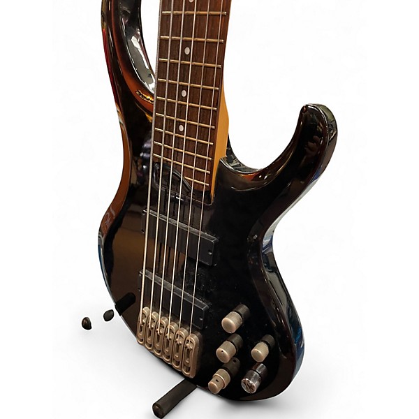 Used Ibanez BTB406QM Trans Black Electric Bass Guitar