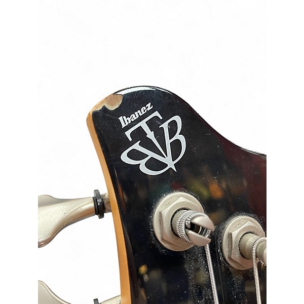 Used Ibanez BTB406QM Trans Black Electric Bass Guitar