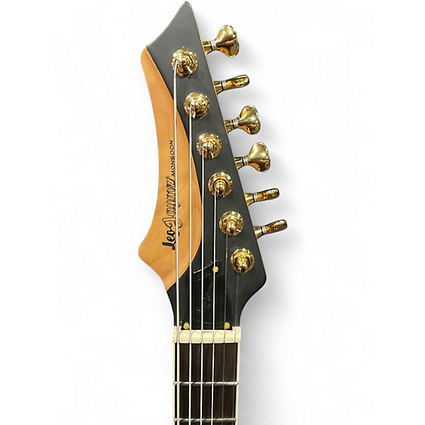 Used Leo Jaymz Monsoon Deluxe Black Solid Body Electric Guitar