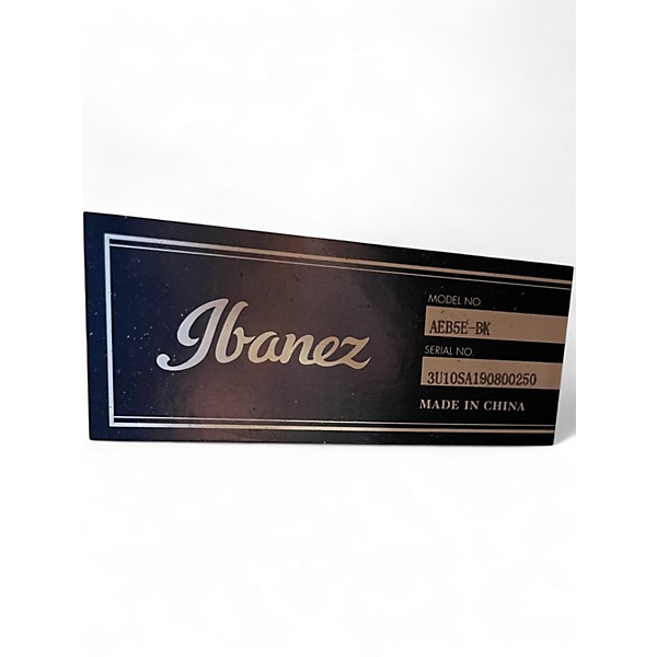 Used Ibanez AE5BE Black Acoustic Bass Guitar