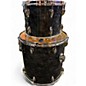 Used Stone Custom Drums 3 Piece 3 Ply Black Diamond Pearl Drum Kit thumbnail