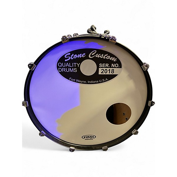 Used Stone Custom Drums 3 Piece 3 Ply Black Diamond Pearl Drum Kit