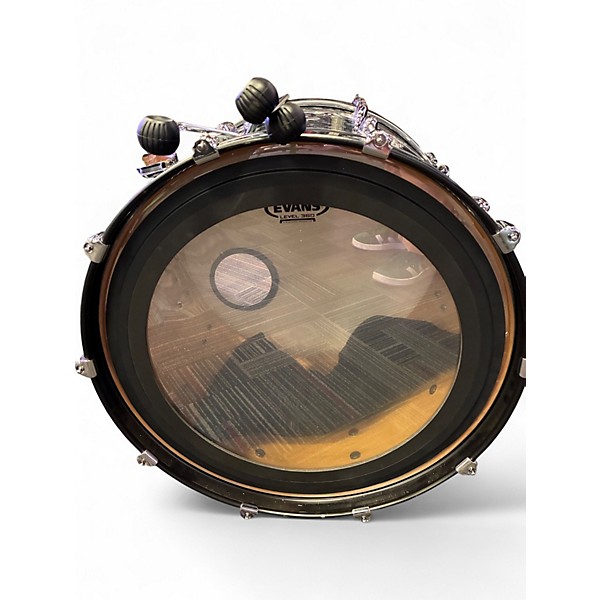 Used Stone Custom Drums 3 Piece 3 Ply Black Diamond Pearl Drum Kit