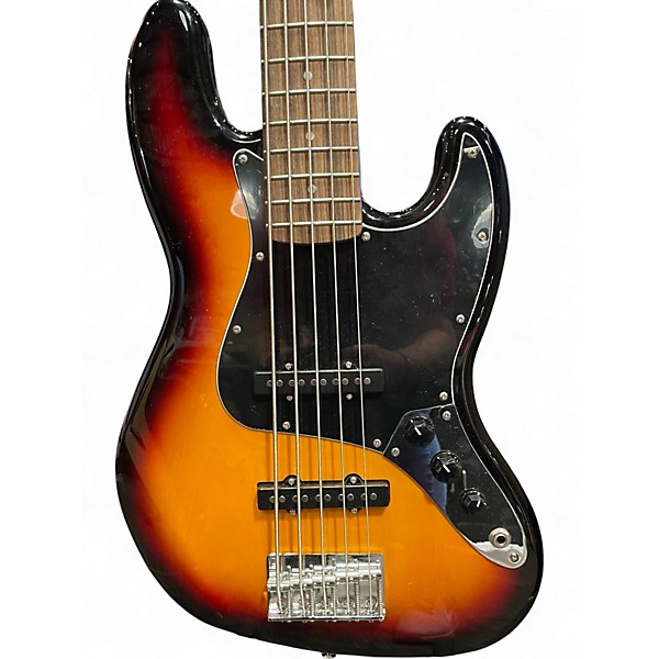 Used Squier Affinity Jazz Bass V 5 String 3 Color Sunburst Electric Bass Guitar