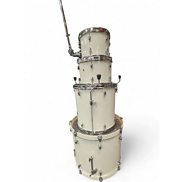 Used Pearl 5 Piece Export White Drum Kit