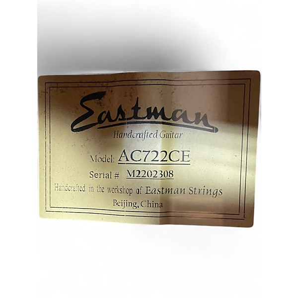 Used 2023 Eastman AC722CE Natural Acoustic Electric Guitar