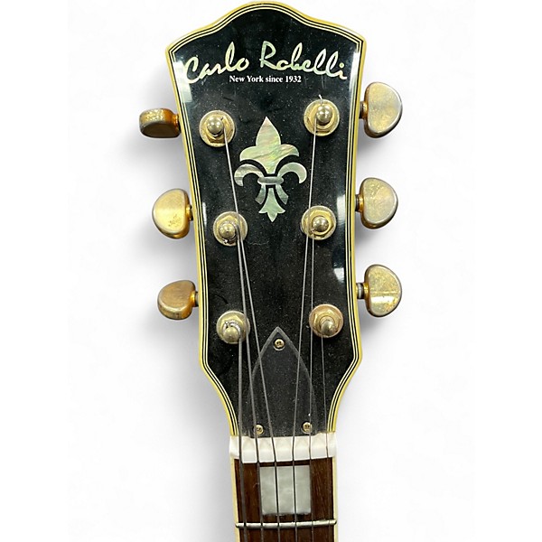 Used Carlo Robelli UAS 920F 2 Tone Sunburst Amber Hollow Body Electric Guitar