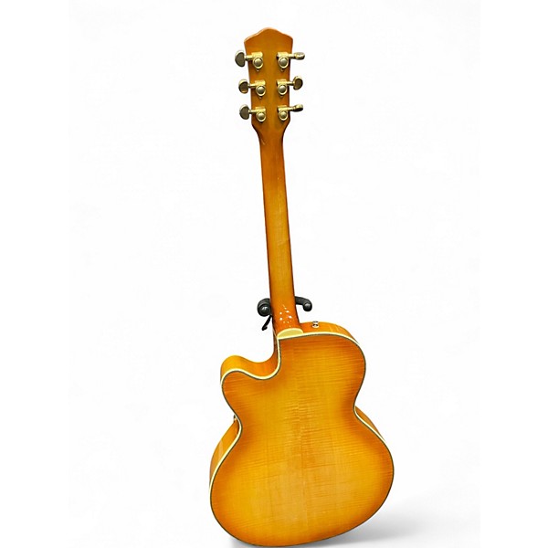 Used Carlo Robelli UAS 920F 2 Tone Sunburst Amber Hollow Body Electric Guitar