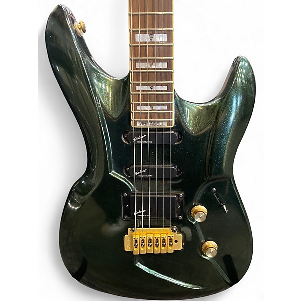 Used Switch Vibracell Green Sparkle Solid Body Electric Guitar