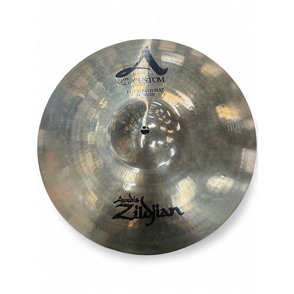 Used Zildjian 14in A Custom Hi Hat Pair Cymbal