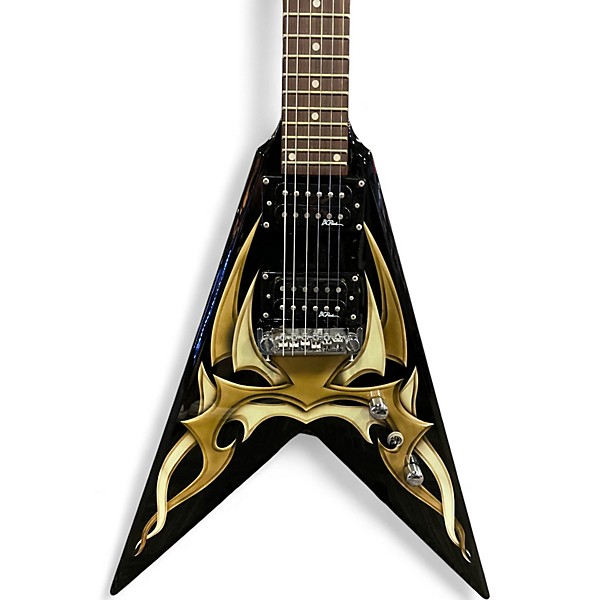 Used B.C. Rich KKVFG2 Kerry King V2 GRAPHIC BLACK Solid Body Electric Guitar