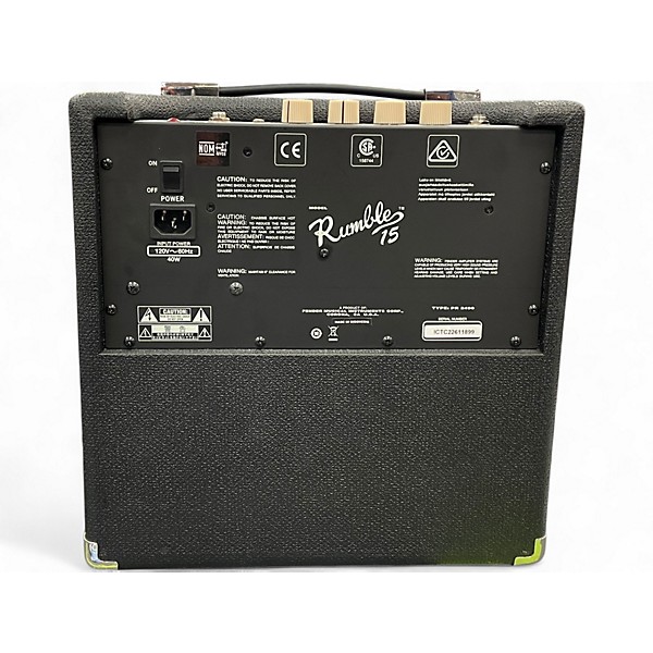 Used Fender Rumble 15 15W 1X8 Bass Combo Amp