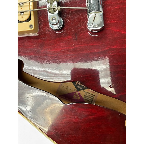 Vintage 1970s Gibson ES335TD Wine Red Hollow Body Electric Guitar
