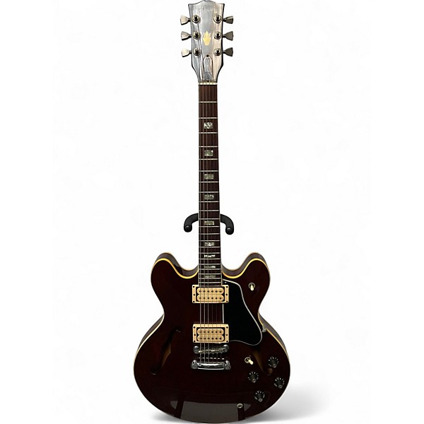 Vintage 1970s Gibson ES335TD Wine Red Hollow Body Electric Guitar