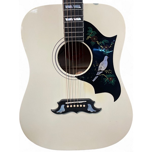 Used Gibson CUSTOM SHOP WHITE DOVE Alpine White Acoustic Electric Guitar