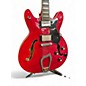 Used Hagstrom Viking Transparent Red Hollow Body Electric Guitar