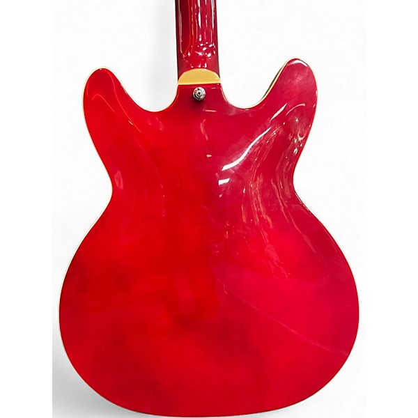 Used Hagstrom Viking Transparent Red Hollow Body Electric Guitar