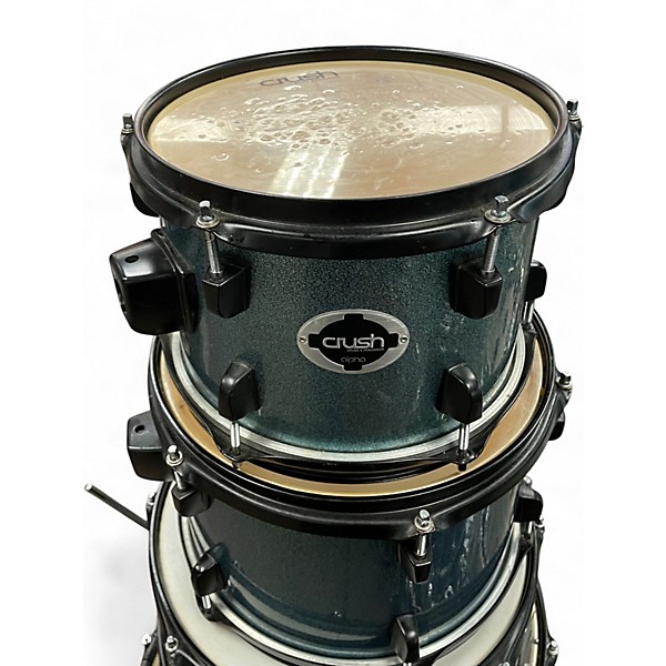 Used Crush Drums & Percussion 5 Piece Alpha Series BLUE SPARKLE Drum Kit