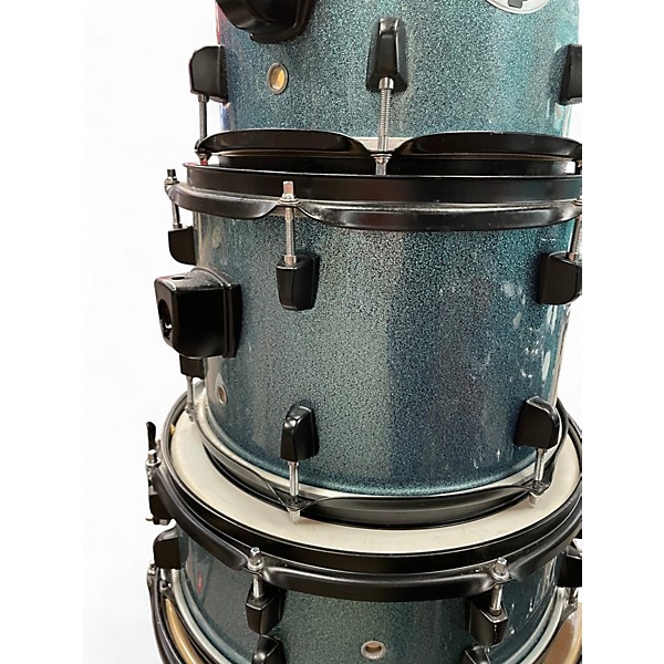 Used Crush Drums & Percussion 5 Piece Alpha Series BLUE SPARKLE Drum Kit