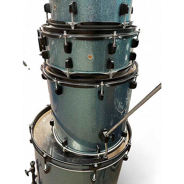 Used Crush Drums & Percussion 5 Piece Alpha Series BLUE SPARKLE Drum Kit