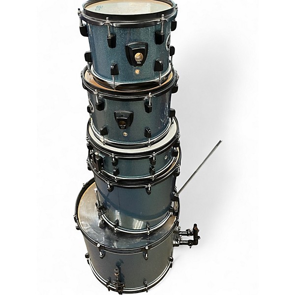 Used Crush Drums & Percussion 5 Piece Alpha Series BLUE SPARKLE Drum Kit