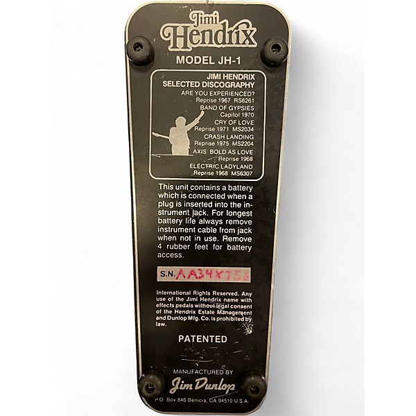 Used Dunlop JH1B Jimi Hendrix Signature Wah Effect Pedal