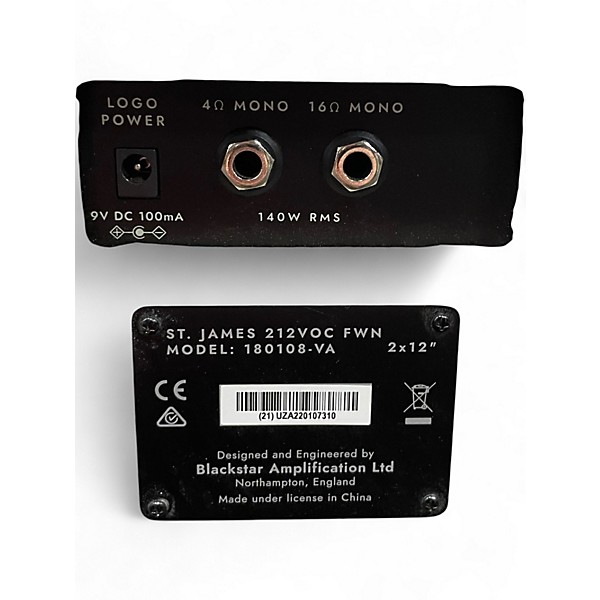 Used Blackstar St. James 2x12 Vertical Guitar Speaker Cabinet Guitar Cabinet