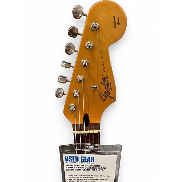 Used Fender California Series Stratocaster Black Solid Body Electric Guitar