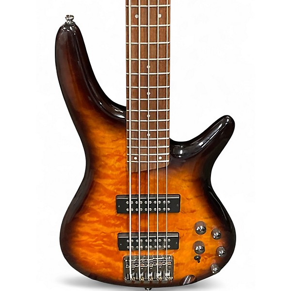 Used Ibanez SR405EQM DRAGON EYE BURST Electric Bass Guitar