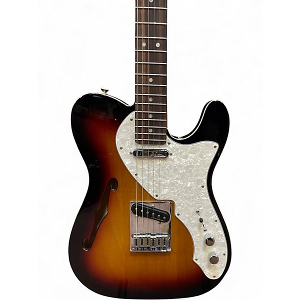 Used Fender Deluxe Thinline Telecaster 2 Color Sunburst Hollow Body Electric Guitar
