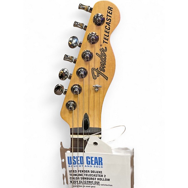 Used Fender Deluxe Thinline Telecaster 2 Color Sunburst Hollow Body Electric Guitar