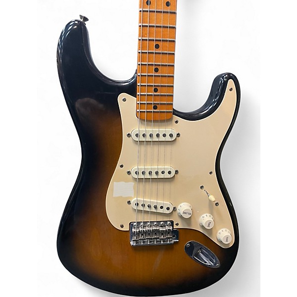 Used Fender Artist Series Eric Johnson Stratocaster 2 Tone Sunburst Solid Body Electric Guitar
