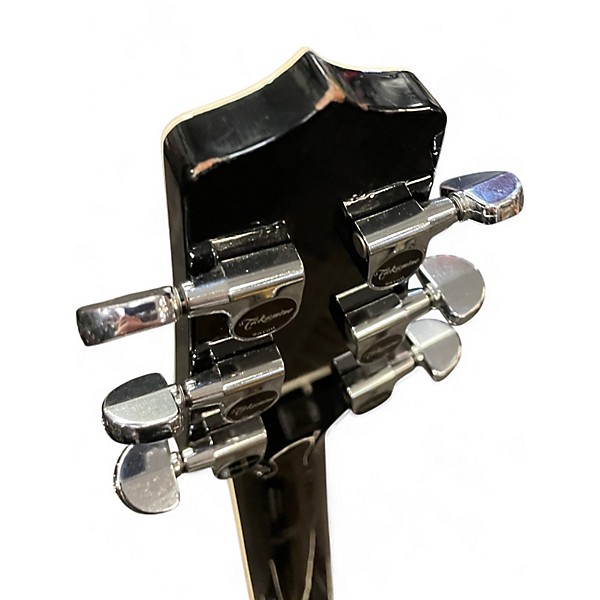 Used Takamine EF341SC Black Acoustic Electric Guitar