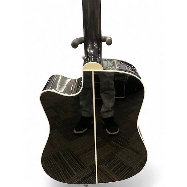 Used Takamine EF341SC Black Acoustic Electric Guitar