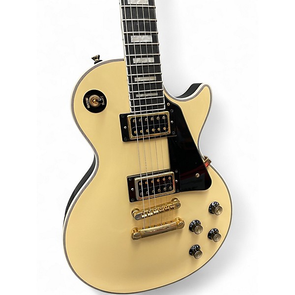 Used Epiphone Les Paul Custom Blackback Alpine White Solid Body Electric Guitar