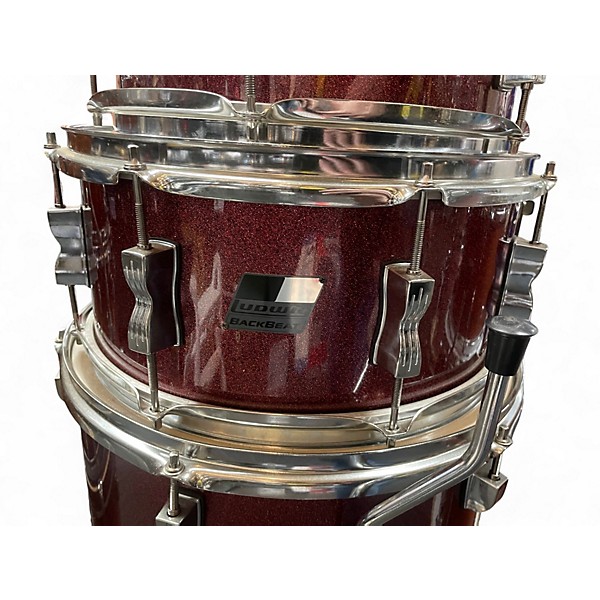 Used Ludwig 5 Piece Backbeat Red Drum Kit