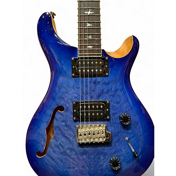 Used PRS SE Custom 22 Semi-Hollowbody Blue Burst Hollow Body Electric Guitar