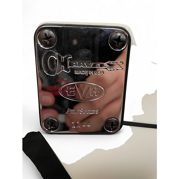 Used Charvel EVH ART SERIES WHITE/BLACK STRIPE Solid Body Electric Guitar