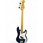 Vintage 1980s Fender PRECISION  Blue Electric Bass Guitar thumbnail