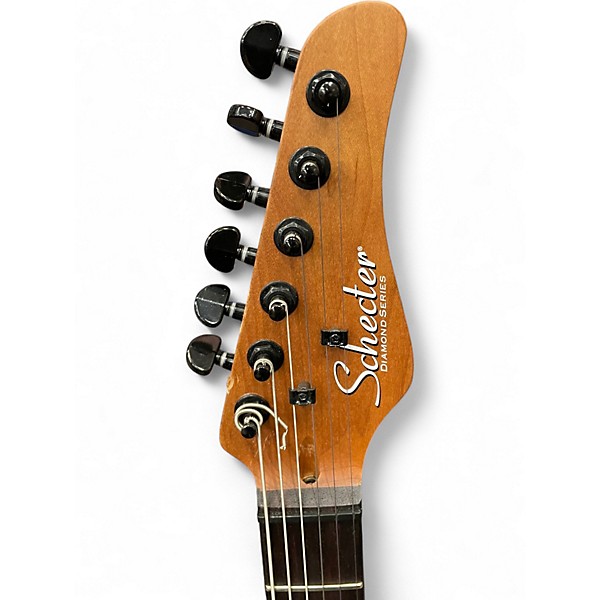 Used Schecter Guitar Research PT STANDARD Black Fade Burst Burl Solid Body Electric Guitar