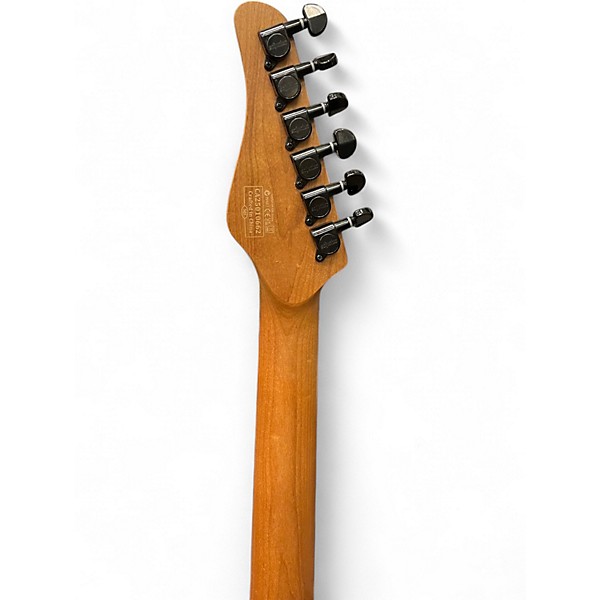 Used Schecter Guitar Research PT STANDARD Black Fade Burst Burl Solid Body Electric Guitar