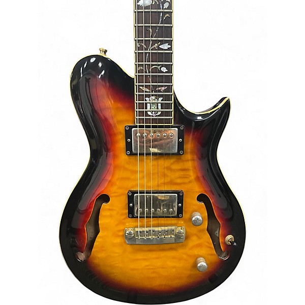 Used Cort CL1500 2 Tone Sunburst Hollow Body Electric Guitar