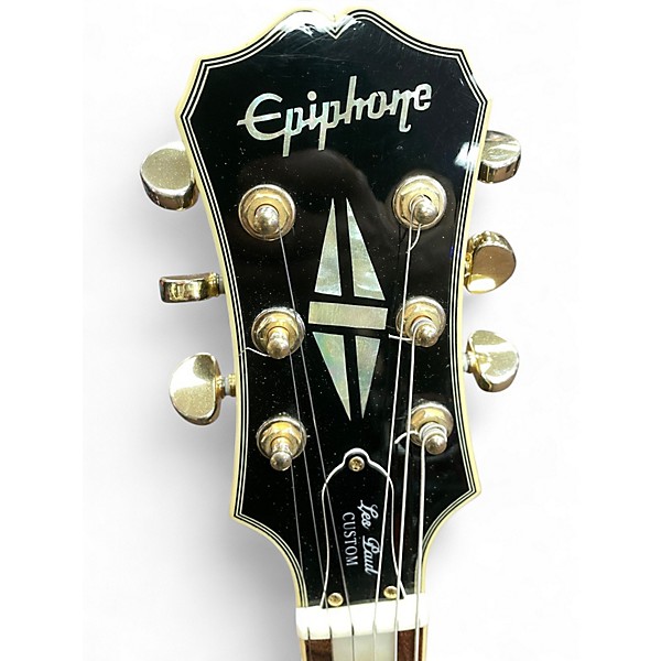 Used Epiphone Les Paul Custom Black Solid Body Electric Guitar